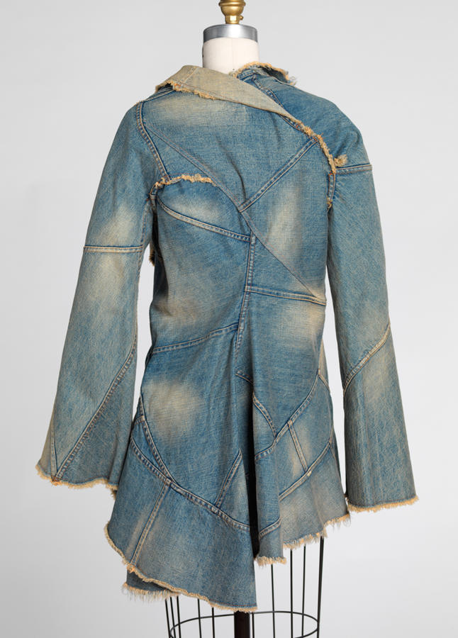 Indigo jacket on the stand